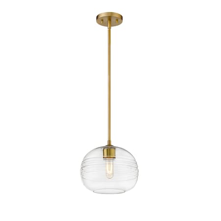 Z-Lite Harmony 1 Light Pendant, Olde Brass & Clear 486P10-OBR
